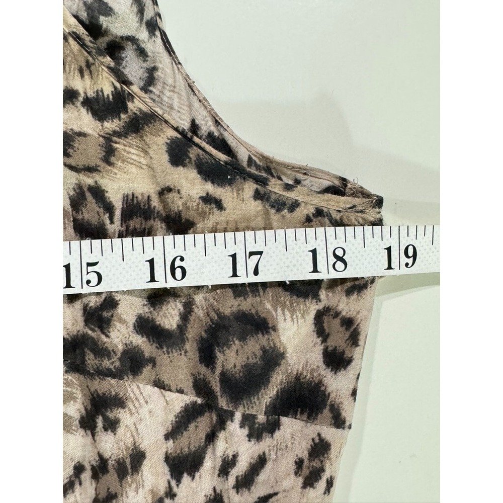 Rebecca Taylor Dress Animal Print Summer V Neck Pockets Rayon Relaxed Midi Sz 10 - Picture 7 of 12